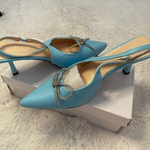 Powder blue heels